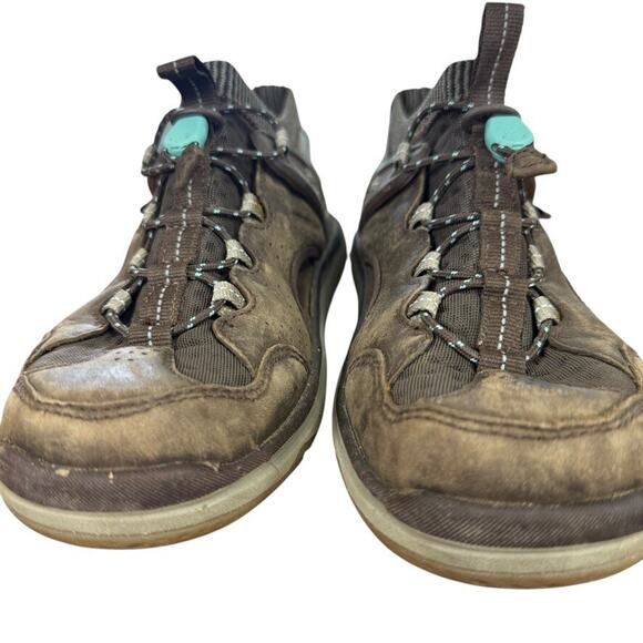 Teva Terra Float Travel Brown Leather Sandals Closed Toe Sporty Shoes sz 7.5 - Picture 7 of 16